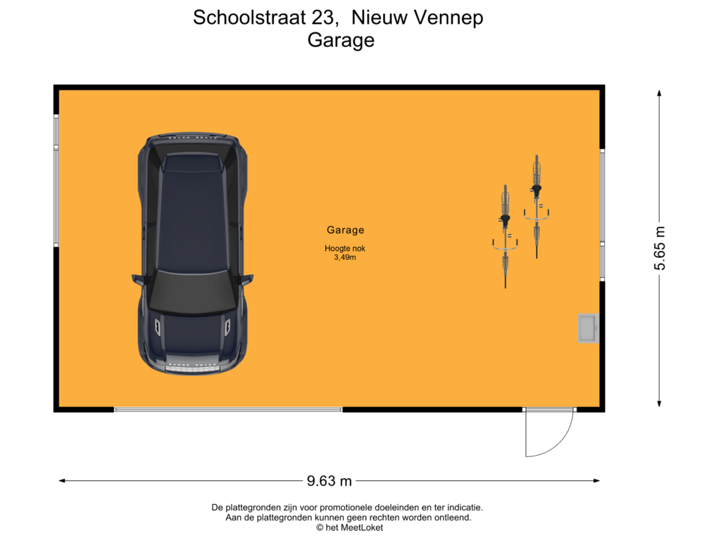 Bekijk plattegrond van Garage van Schoolstraat 23