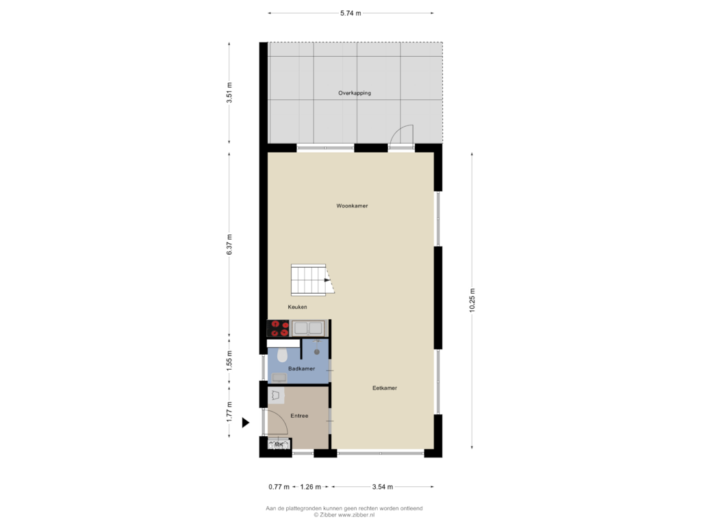 Bekijk plattegrond van Begane Grond van Kerkweg 12-A