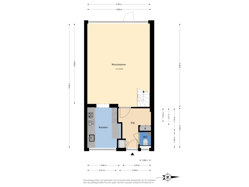 Bekijk plattegrond van Begane Grond van Bizetstraat 24