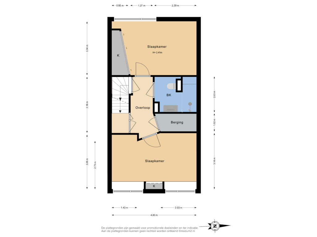 Bekijk plattegrond van 1e Verdieping van Bizetstraat 24