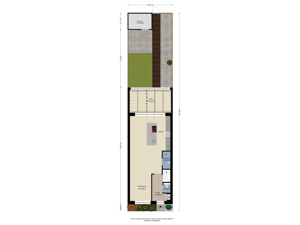 View floorplan of Begane Grond_Tuin of Henri Polakstraat 31