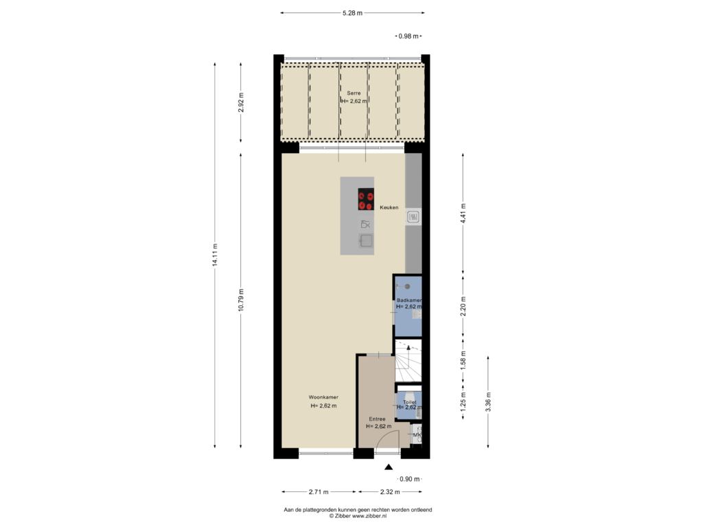 View floorplan of Begane Grond of Henri Polakstraat 31