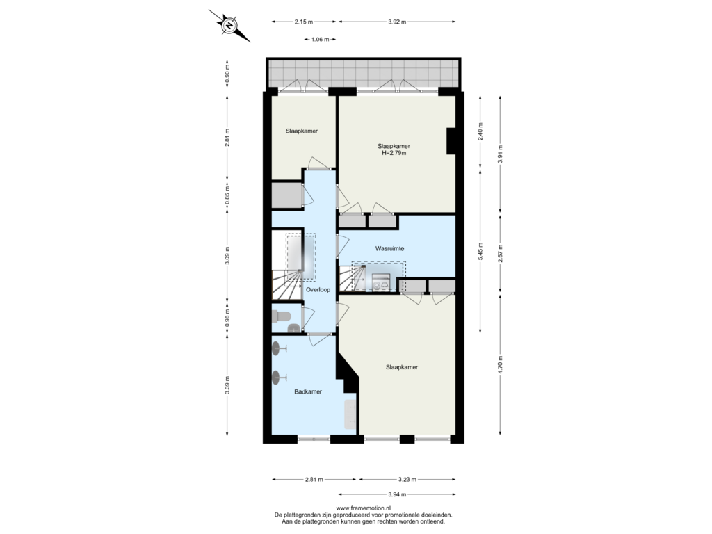 Bekijk plattegrond van Verdieping 3 van Oudedijk 57-A