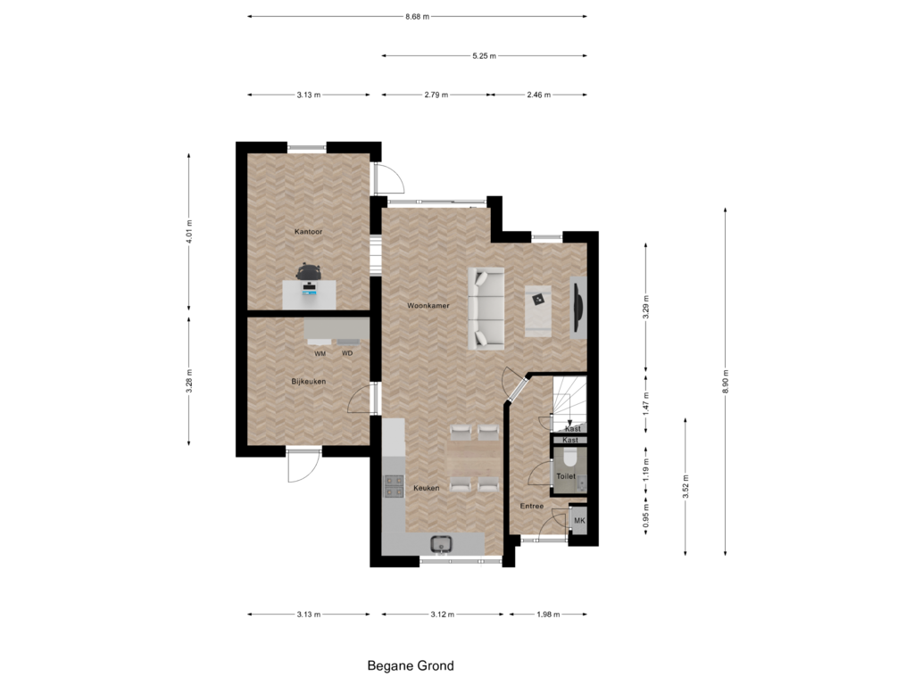 Bekijk plattegrond van Begane Grond van Lupine 6