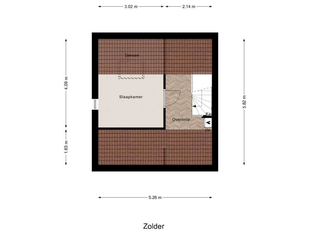 Bekijk plattegrond van Zolder van Lupine 6