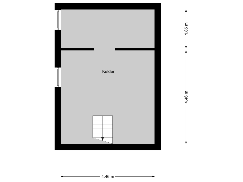 Bekijk plattegrond van Kelder van Broekdijk 3