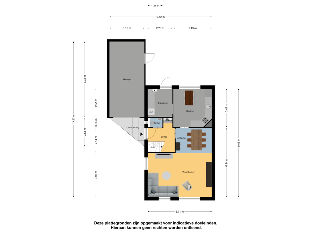 Bekijk plattegrond van Begane Grond van De Draai 12