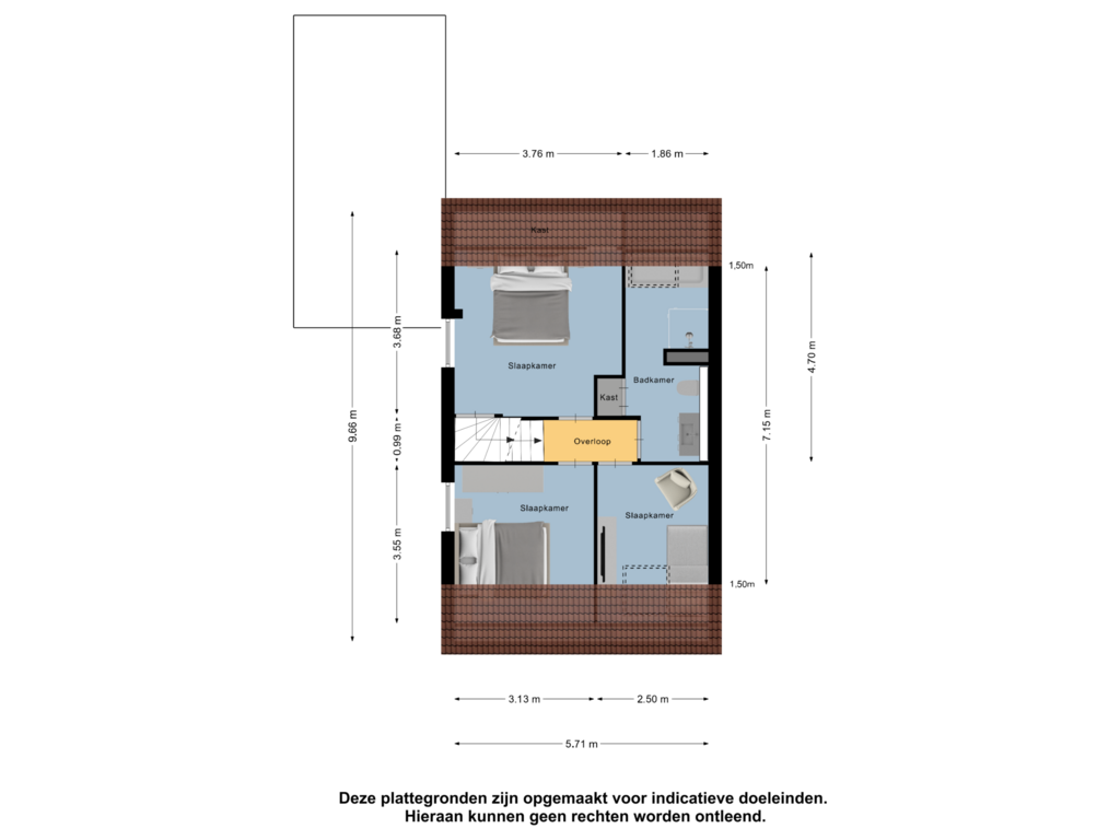 Bekijk plattegrond van Eerste Verdieping van De Draai 12