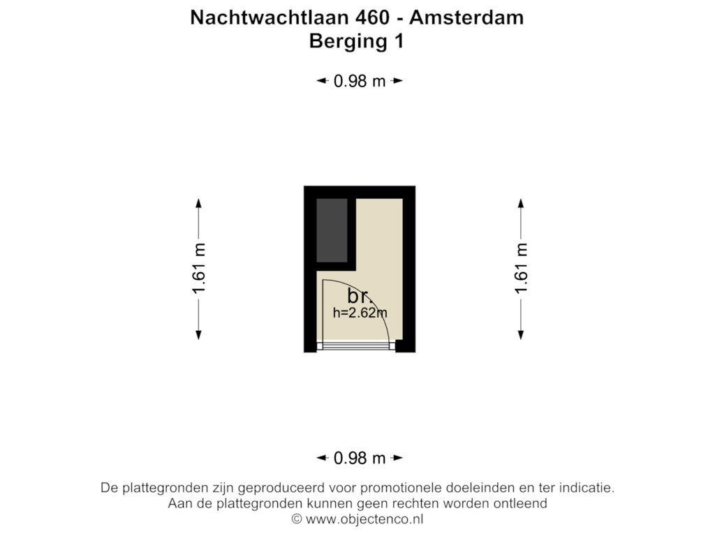 Bekijk plattegrond van BERGING 1 van Nachtwachtlaan 460