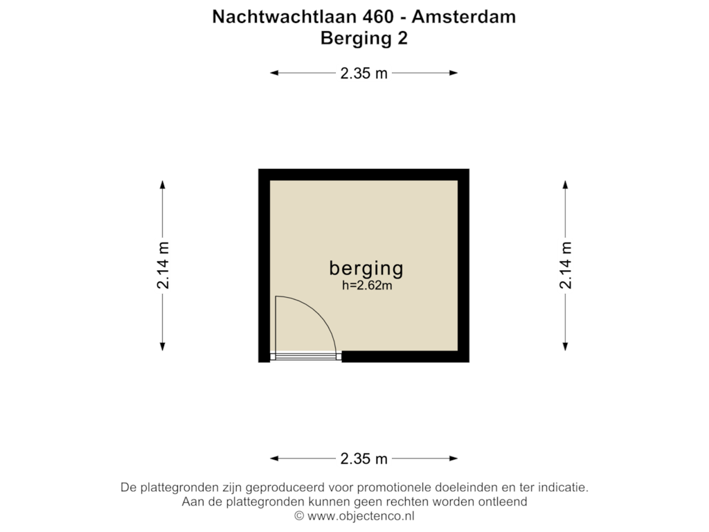 Bekijk plattegrond van BERGING 2 van Nachtwachtlaan 460