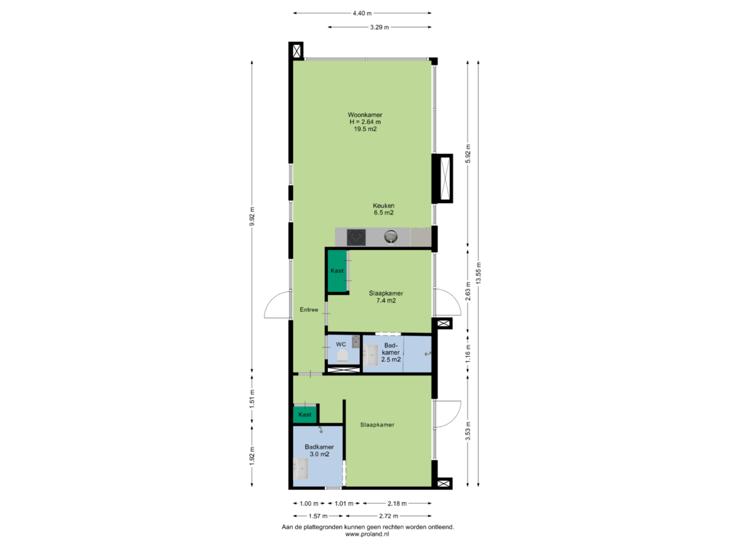 View floorplan of Begane Grond of Nieuw-Loosdrechtsedijk 215-CH020