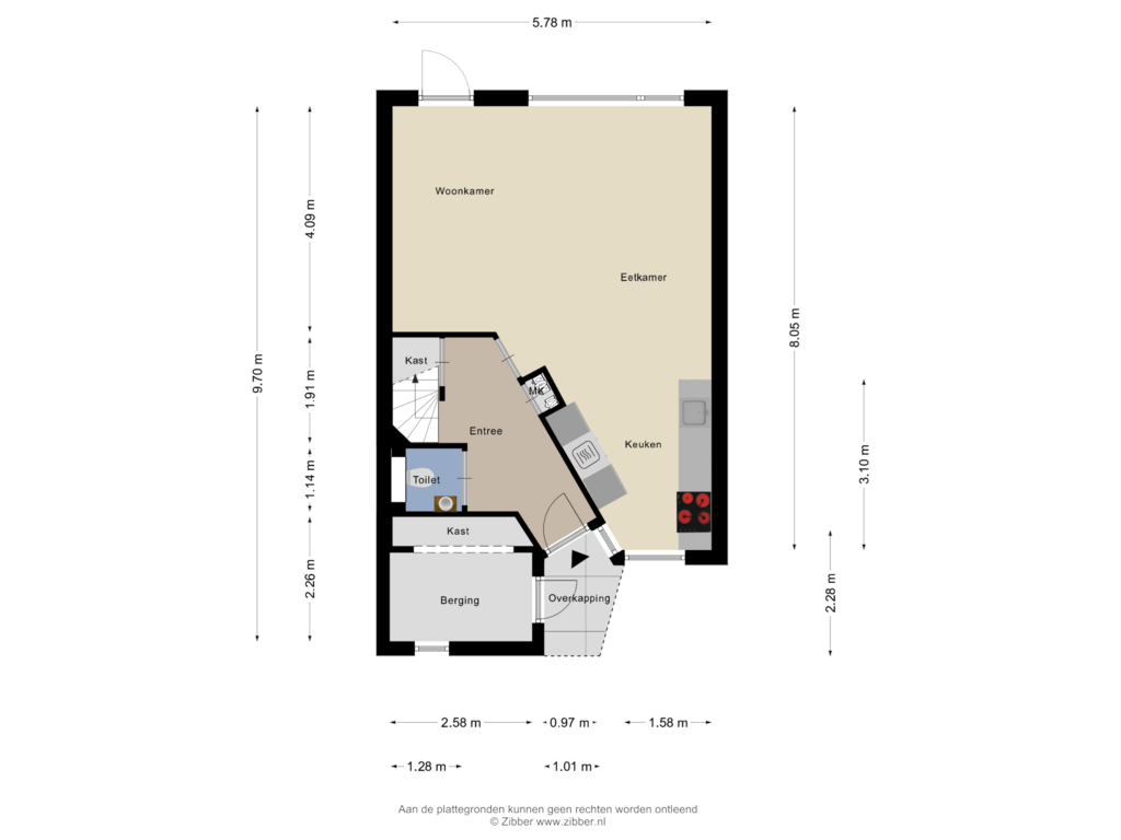 View floorplan of Begane grond of Dr. Christine Baderstraat 50