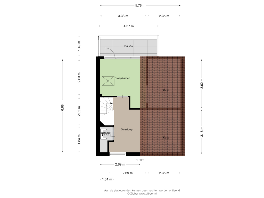 View floorplan of Tweede Verdieping of Dr. Christine Baderstraat 50