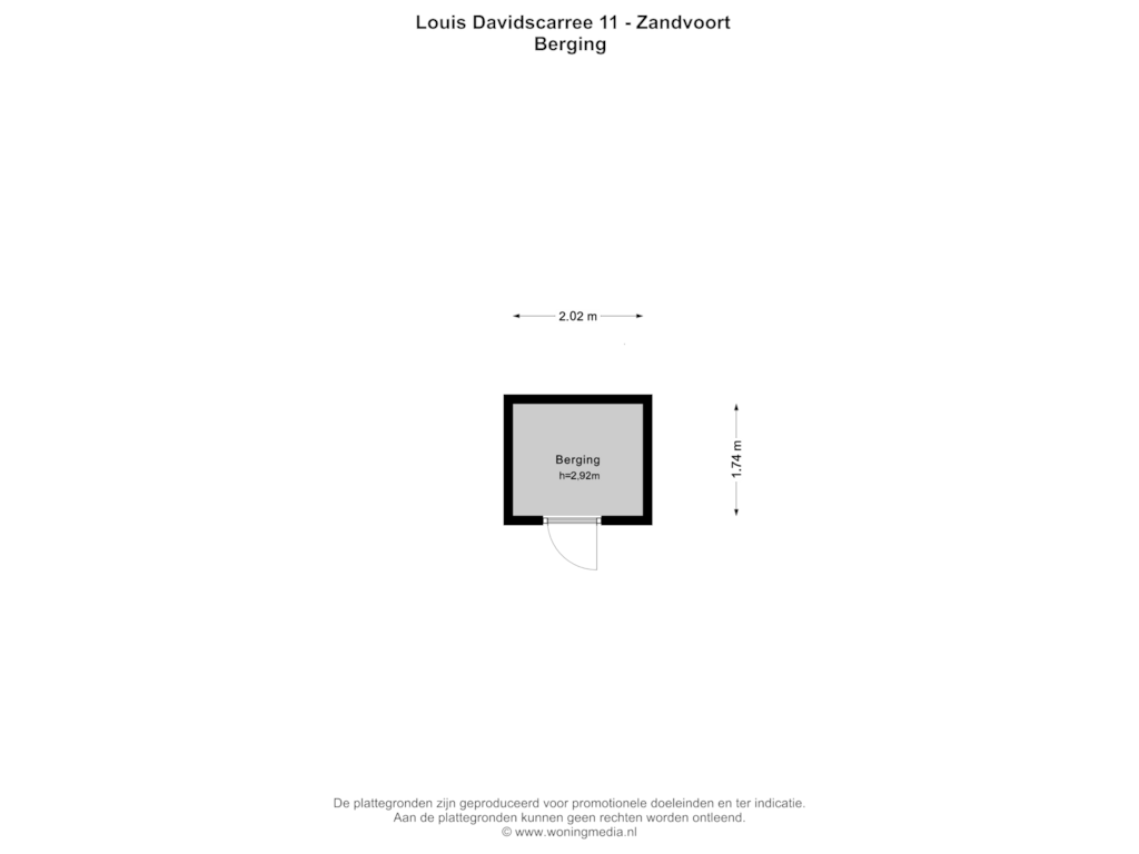 View floorplan of Berging of Louis Davidscarré 11