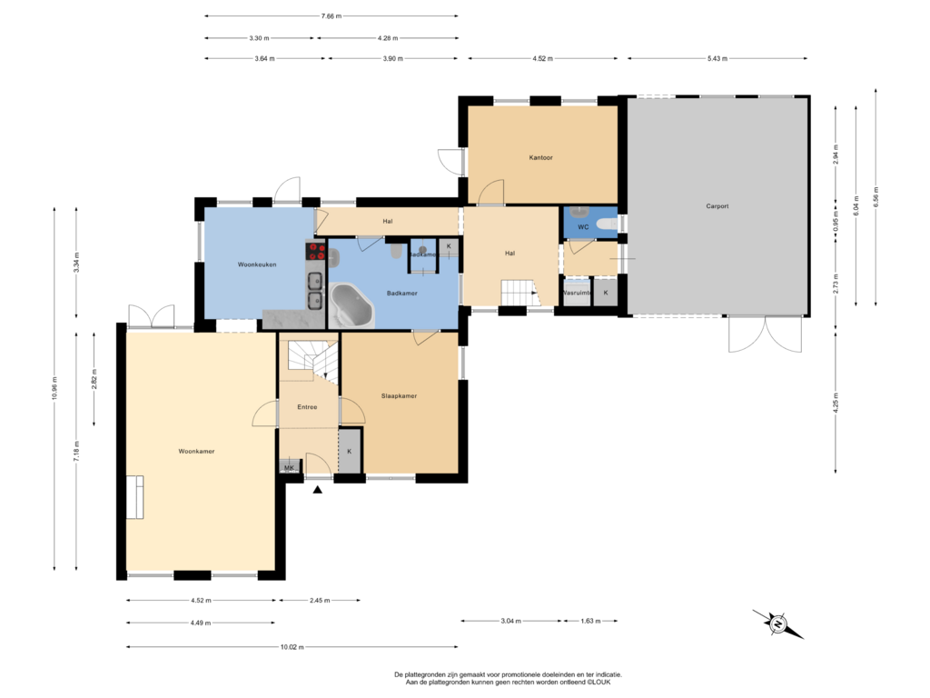 View floorplan of Begane Grond of Oudeweg 78