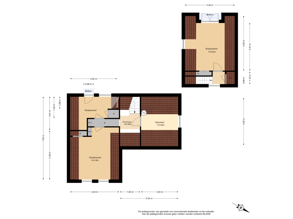 View floorplan of 1e Verdieping of Oudeweg 78