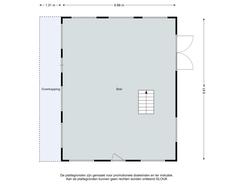 View floorplan of Stal (Begane Grond) of Oudeweg 78