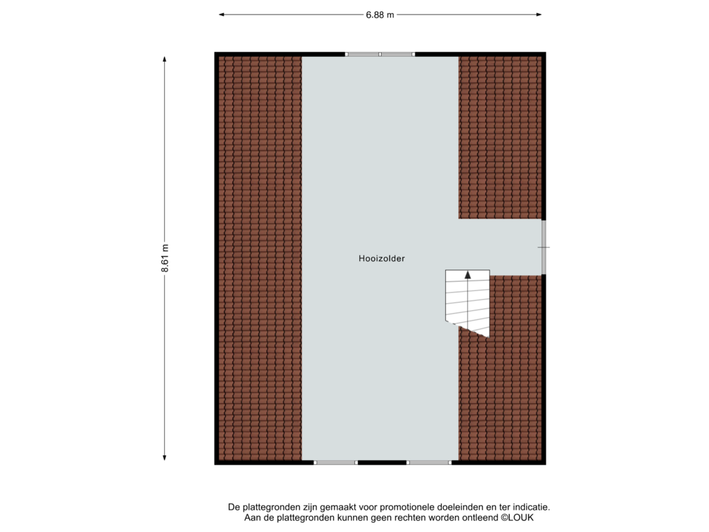 View floorplan of Stal (1e Verdieping) of Oudeweg 78