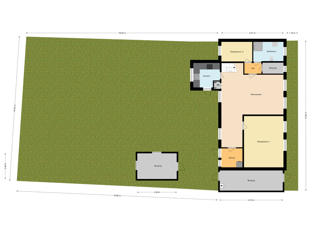 Bekijk plattegrond van Situatie van Krommenieërweg 62