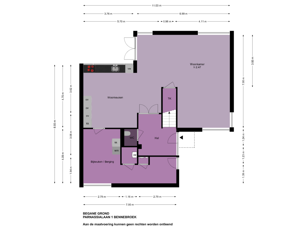 Bekijk plattegrond van Begane Grond van Parnassialaan 1