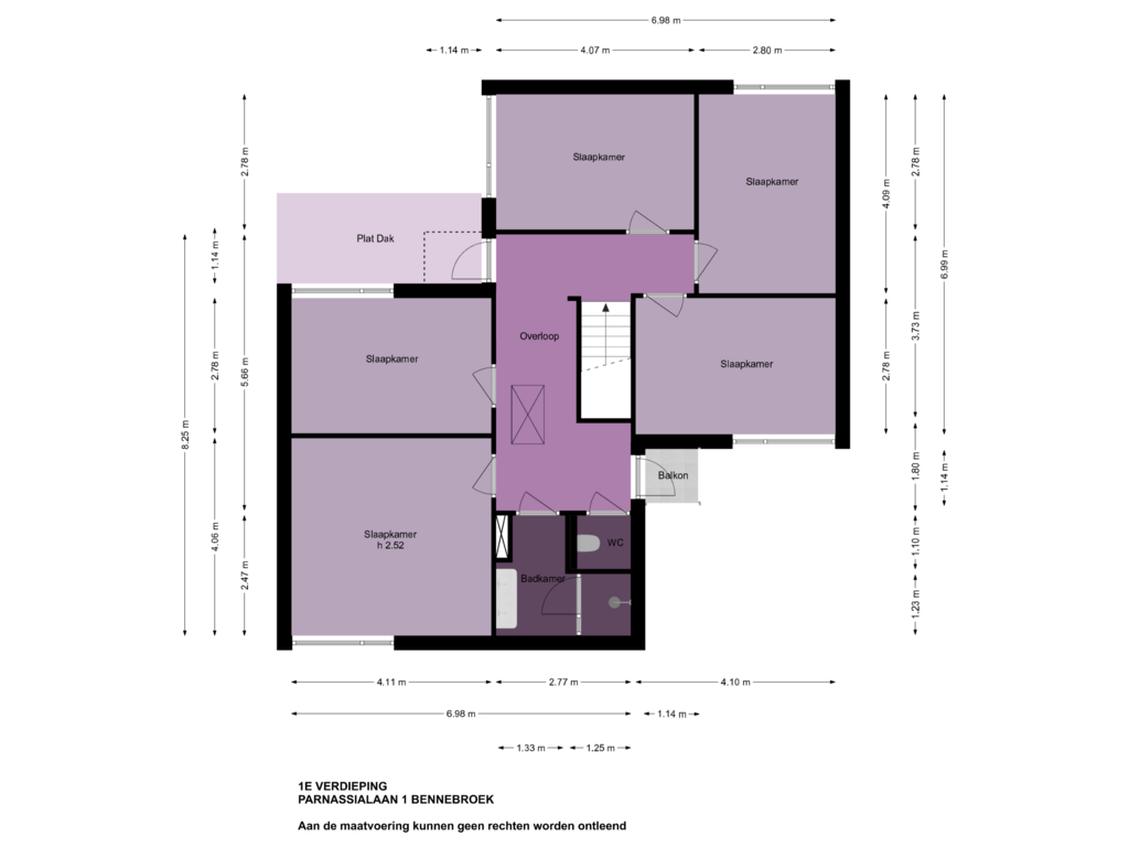 Bekijk plattegrond van 1e Verdieping van Parnassialaan 1