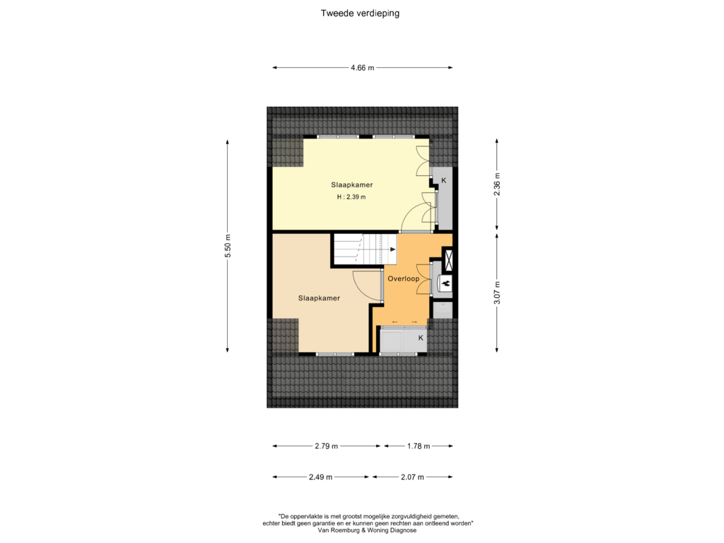 Bekijk plattegrond van Tweede verdieping van Stieltjesstraat 20