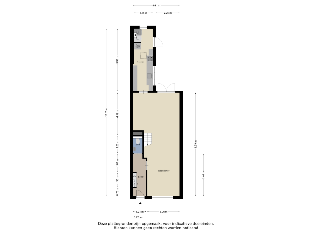 Bekijk plattegrond van Begane Grond van Leidsestraat 35