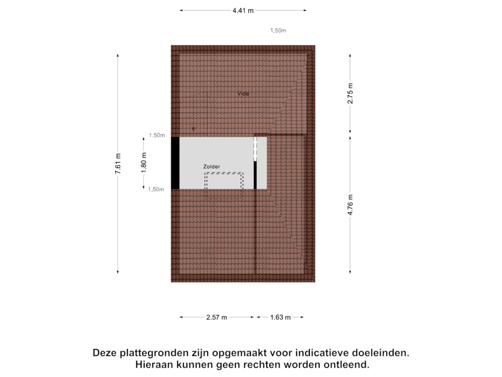 Bekijk plattegrond van Zolder van Leidsestraat 35