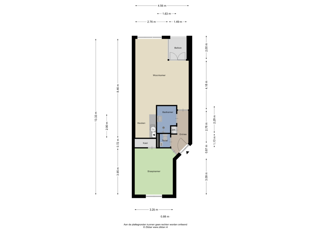 View floorplan of Appartement of Van Dishoeckstraat 124