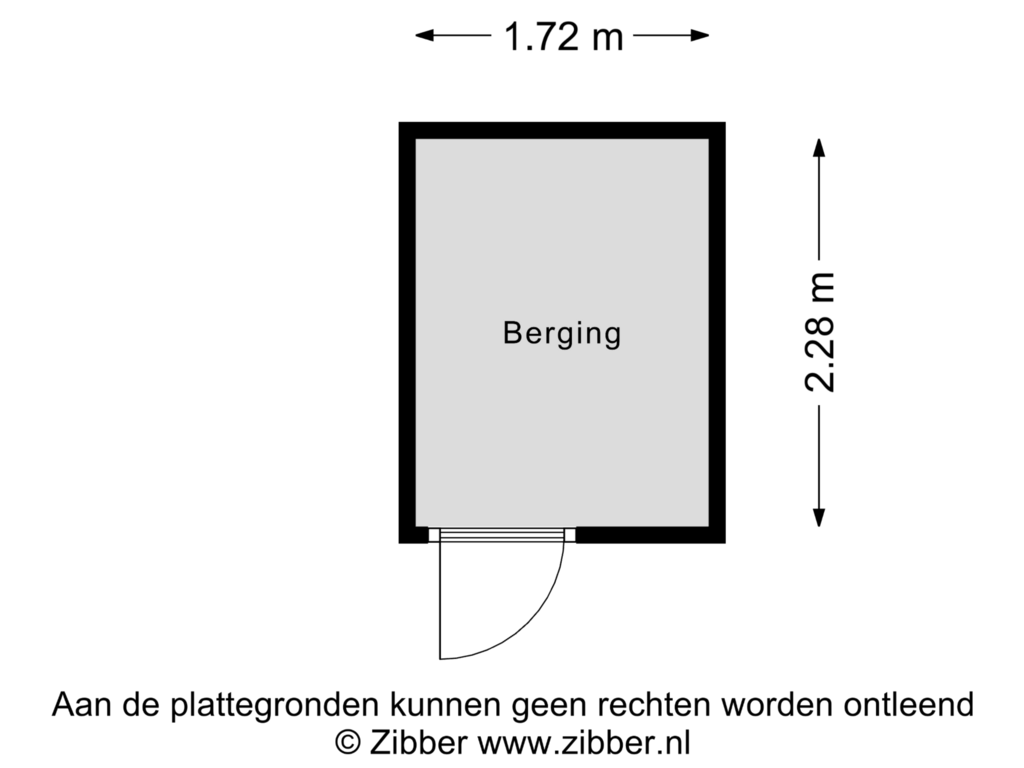 View floorplan of Berging of Van Dishoeckstraat 124