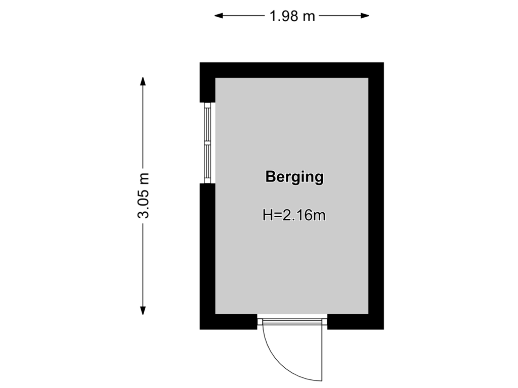 Bekijk plattegrond van Berging van Cartesiusstraat 5