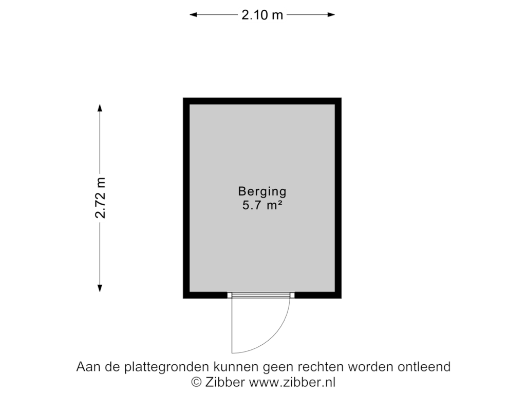 Bekijk plattegrond van Berging van Vogeltjesmarkt 69