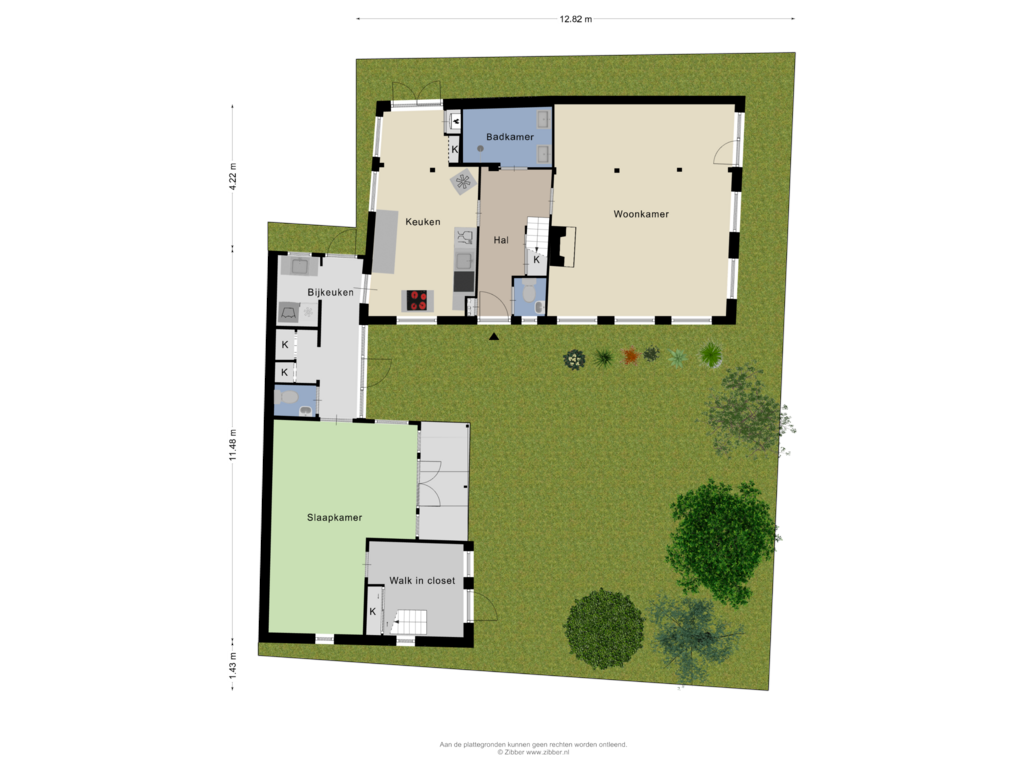 Bekijk plattegrond van Begane grond Tuin van Weefhuispad 1