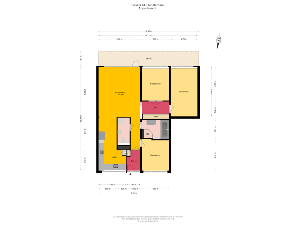 Bekijk plattegrond van Appartement van Tjasker 64