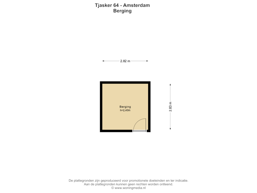 Bekijk plattegrond van Berging van Tjasker 64