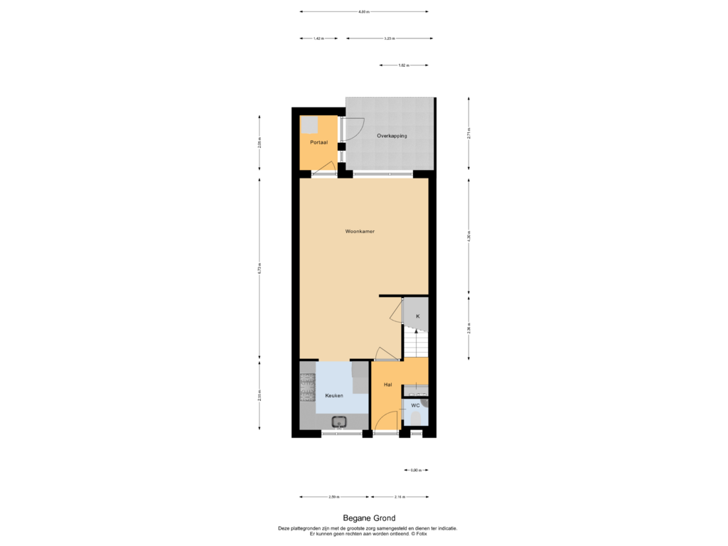 Bekijk plattegrond van Begane Grond van Irenelaan 35