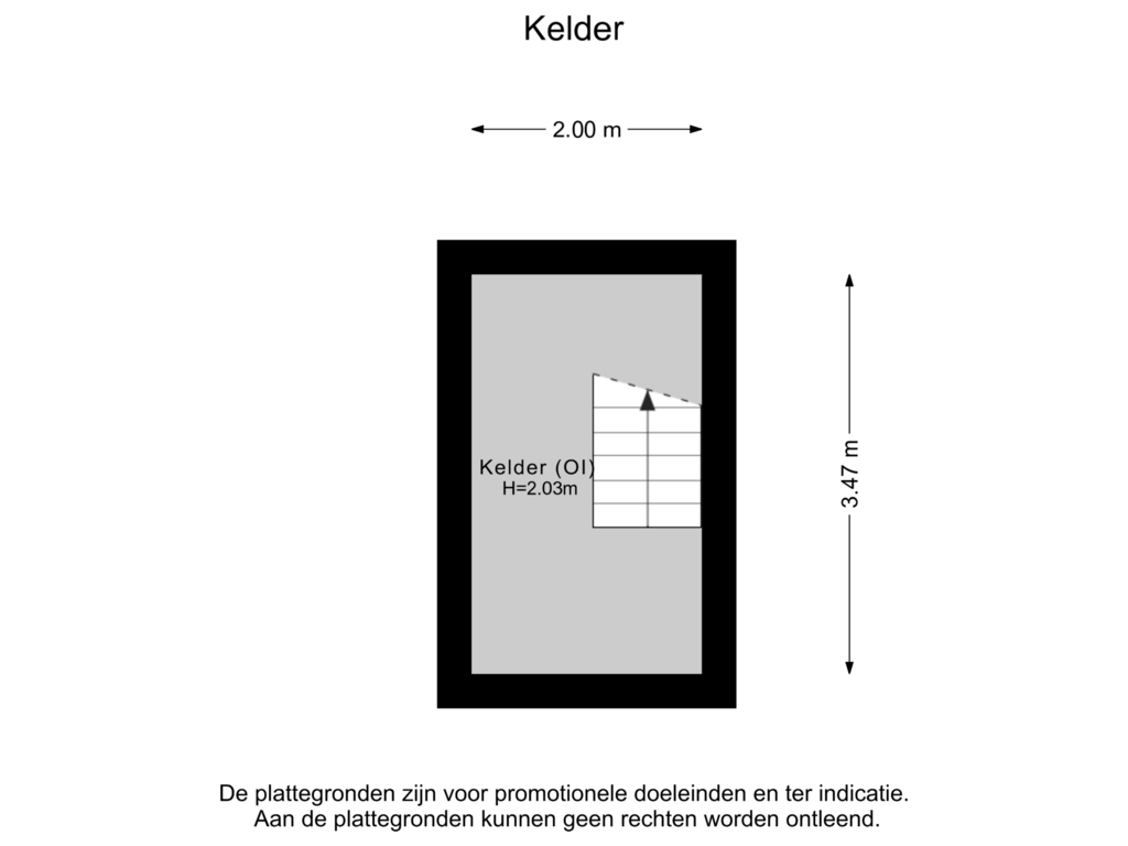 Bekijk plattegrond van Kelder van Kendelweg 8