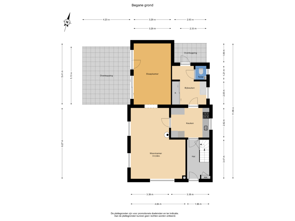 Bekijk plattegrond van Begane grond van Kendelweg 8