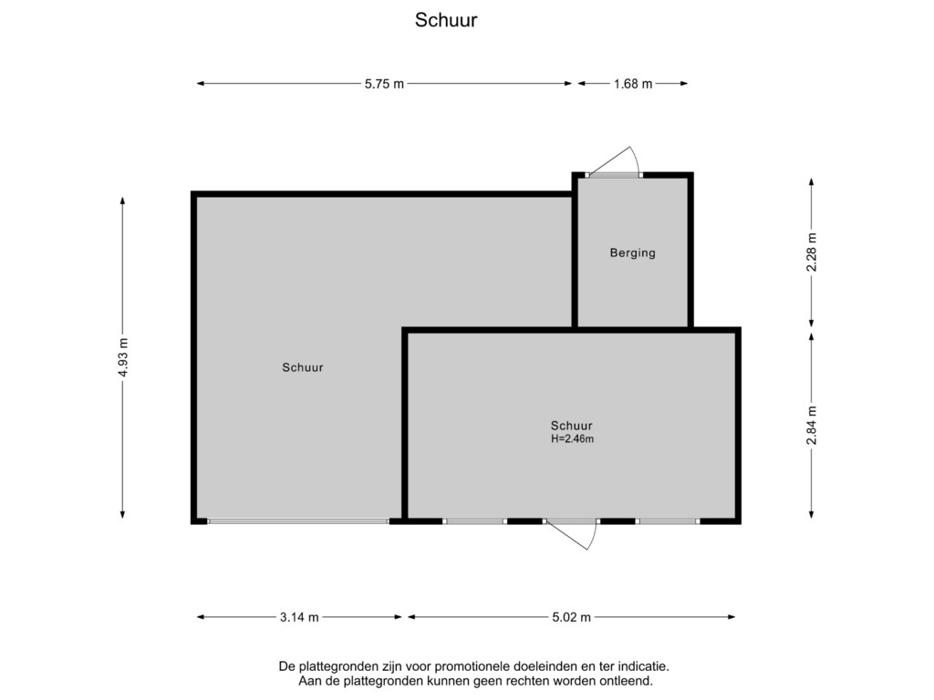 Bekijk plattegrond van Schuur van Kendelweg 8