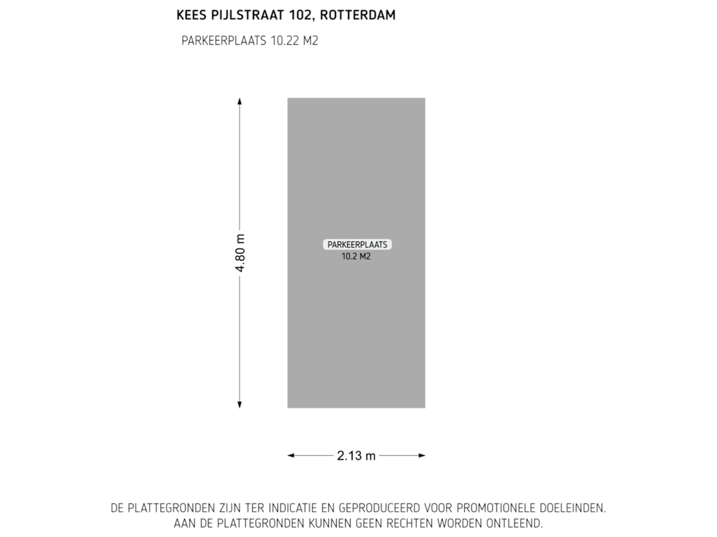 View floorplan of parkeerplaats of Kees Pijlstraat 102