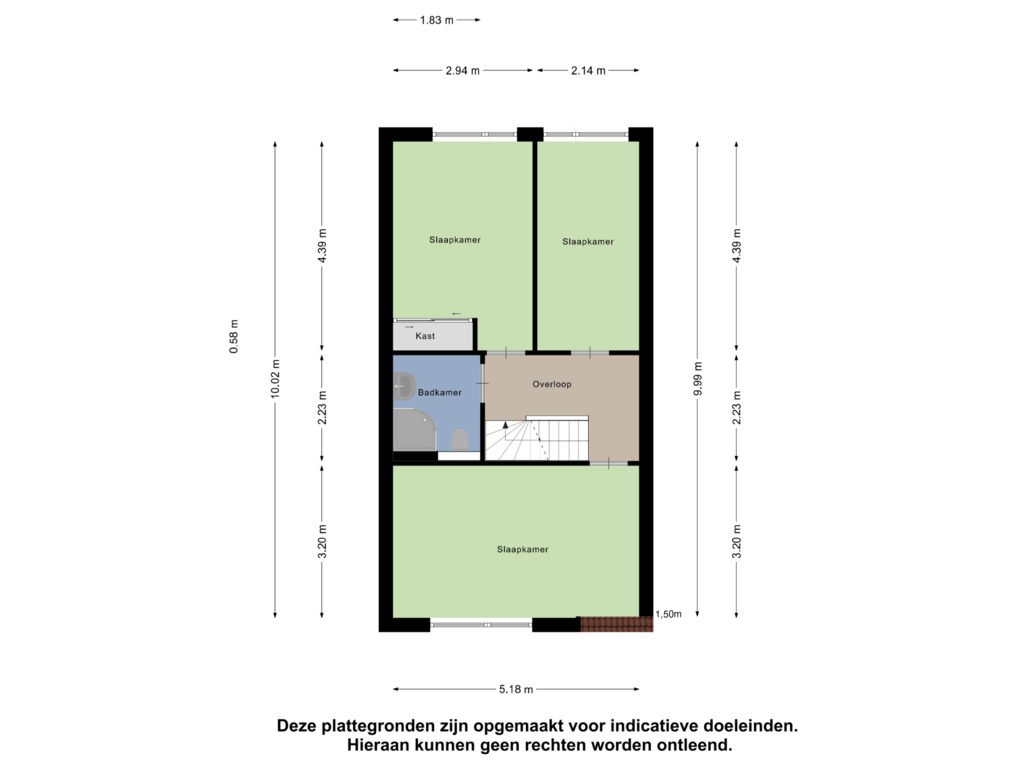 View floorplan of Eerste verdieping of Punter 78