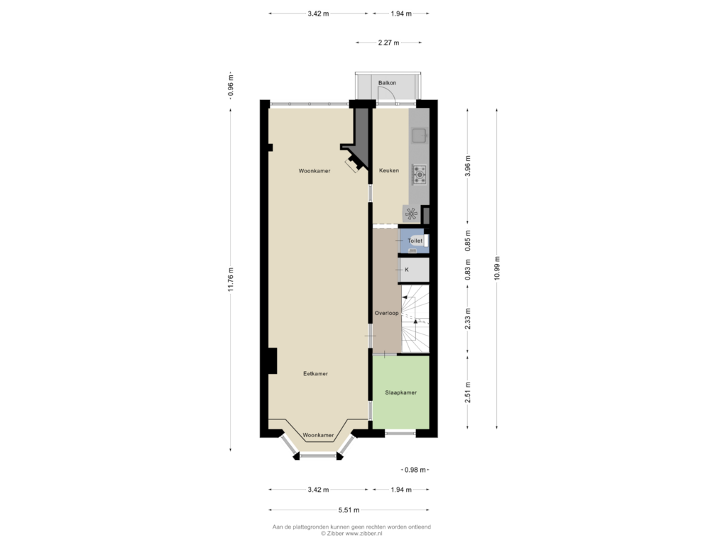 View floorplan of Eerste Verdieping of Tomatenstraat 72