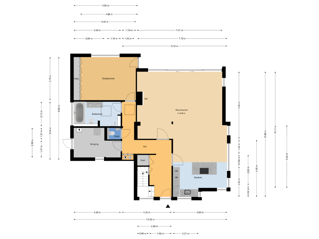 Bekijk plattegrond van Begane Grond van Parklaan 7