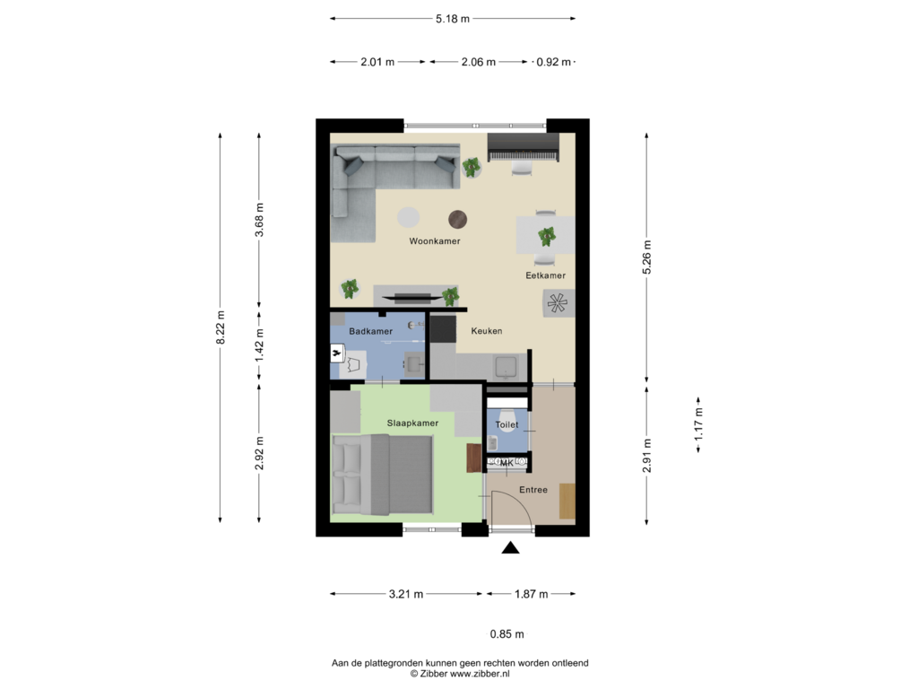 Bekijk plattegrond van Appartement van Wolfskuilseweg 84