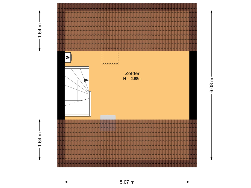 Bekijk plattegrond van Zolder van Calshof 15