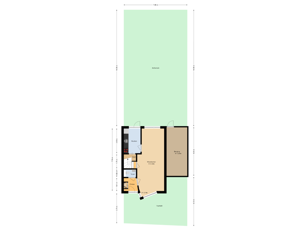 Bekijk plattegrond van Situatie van Calshof 15