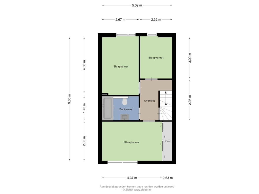 View floorplan of Eerste Verdieping of Schepen Fabritiusstraat 23