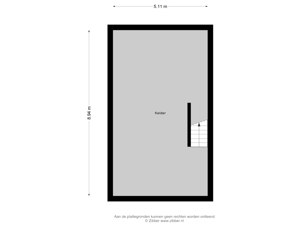 View floorplan of Kelder of Schepen Fabritiusstraat 23