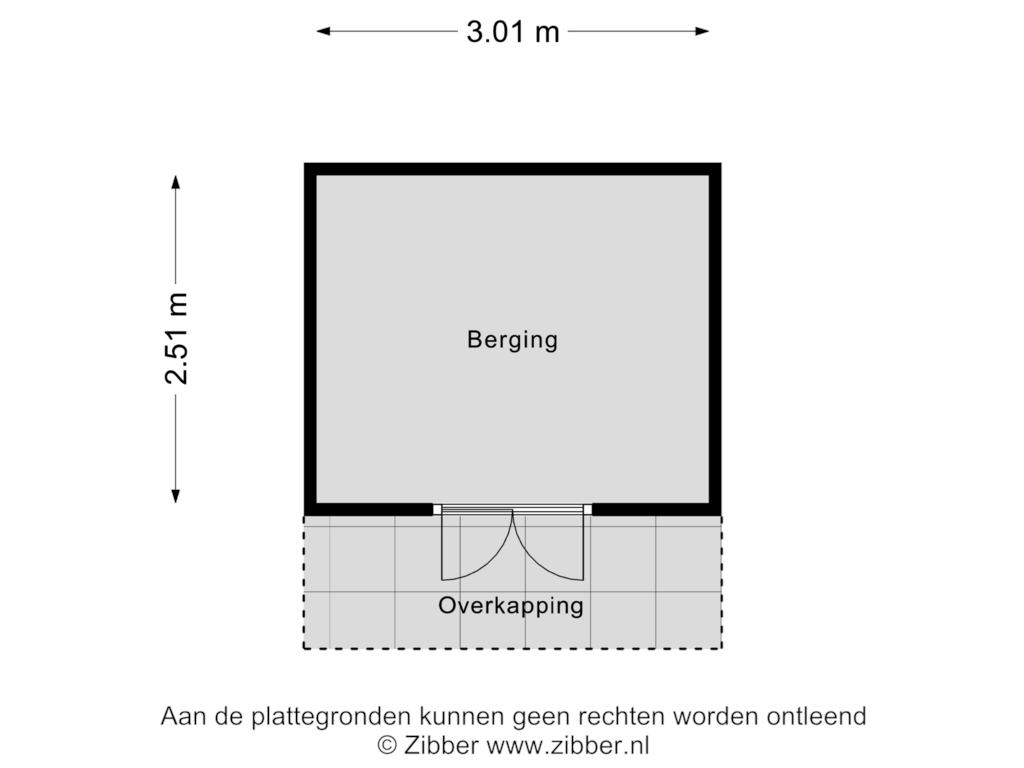 View floorplan of Berging of Schepen Fabritiusstraat 23