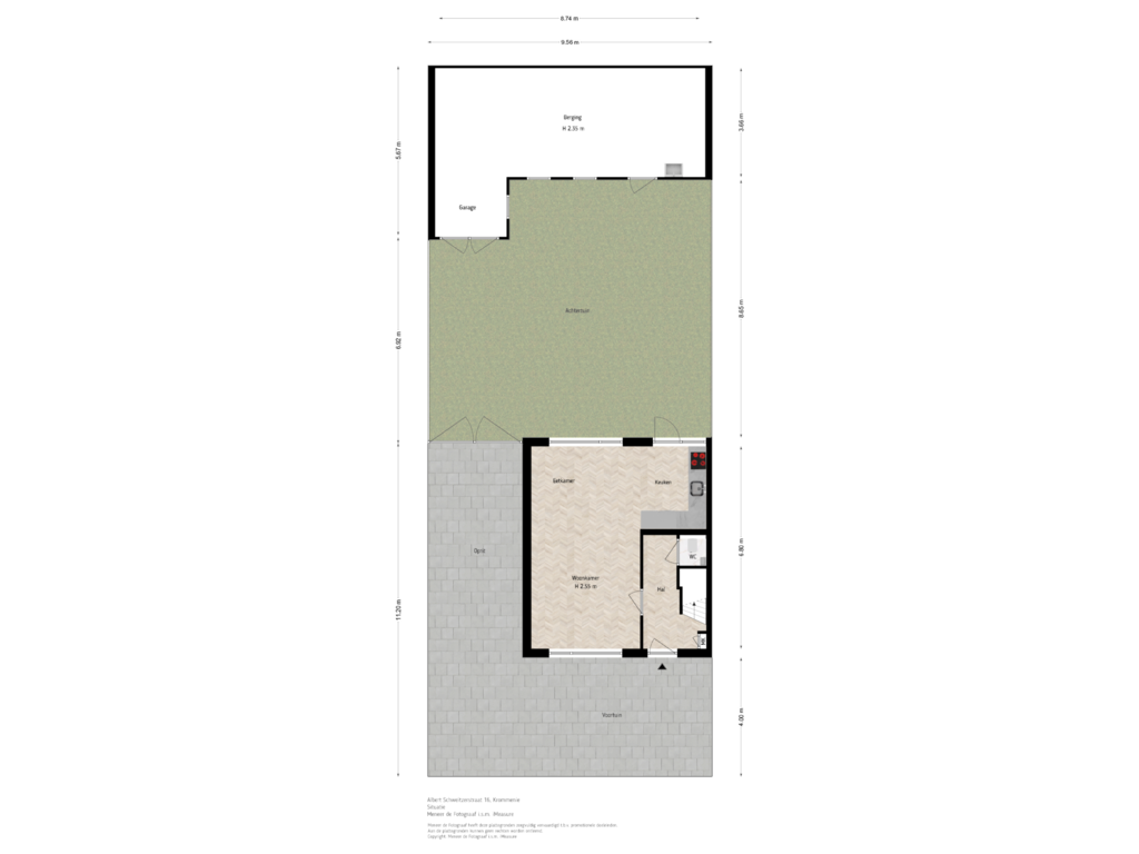 View floorplan of Situatie of Albert Schweitzerstraat 16